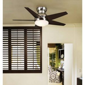 Casablanca Isotope Espresso Brushed Nickel Hugger Ceiling Fan
