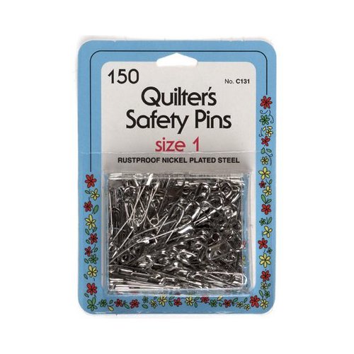Collins Quilt Safety Pins - Nickel Size 1 (150 count)