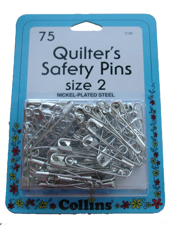 Collins Quilt Safety Pins - Nickel Size 2 (75 count)