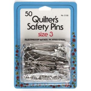 Collins Quilt Safety Pins - Nickel Size 3 (50 count)