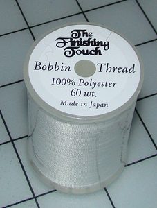The Finishing Touch White Polyester Embroidery Bobbin Thread 60 wt.