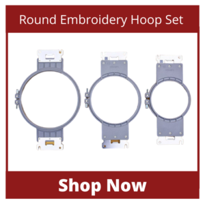 Round embroidery hoop set
