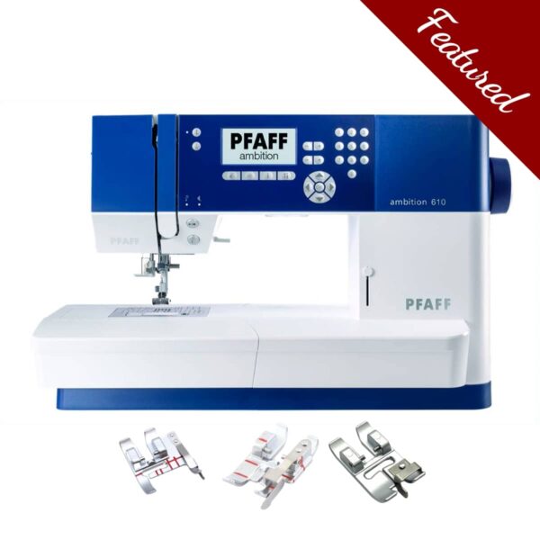 Pfaff Ambition 610 main product image with featured bundle