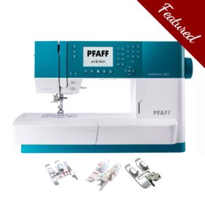 Pfaff Ambition 620 sewing and quilting machine main product image with featured bundle