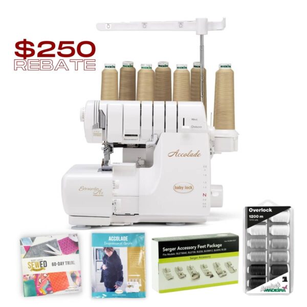 Baby Lock Accolade 8-thread serger with featured bundle