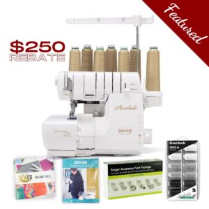 Baby Lock Accolade 8-thread serger with featured bundle