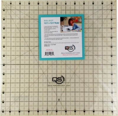 5-Piece Square Quilting Ruler Set - 3.5" To 12.5" Acrylic Templates With Non-Slip Rings