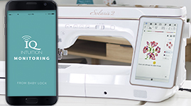 Solaris 2's IQ Intuiton Monitoring App lets you track your embroidery progress from your phone
