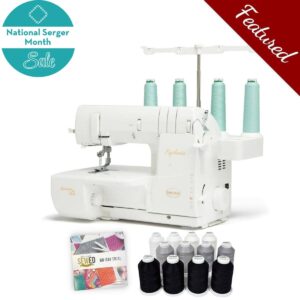 Baby Lock Euphoria coverstitch serger main product image with featured bundle