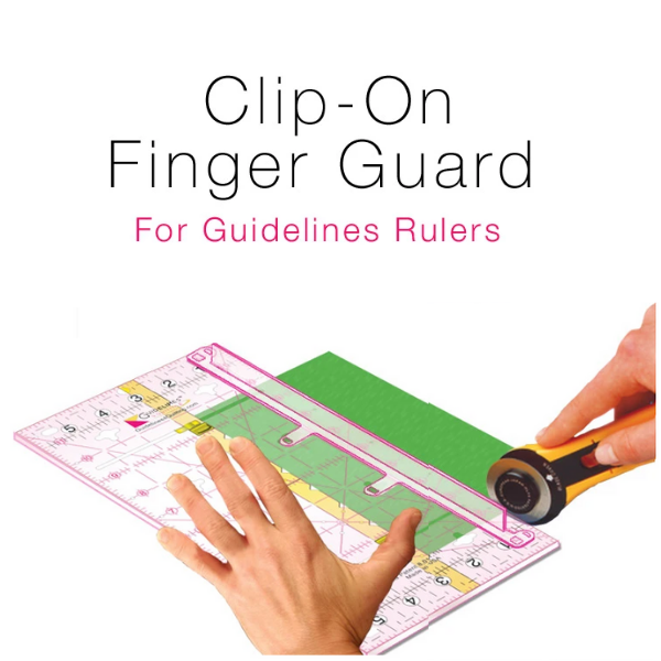 Perfect4Pattern 2 Guideline Rulers with Seam Guide and Connector (GL-P4P-2) clip-on finger guard for guidelines rulers