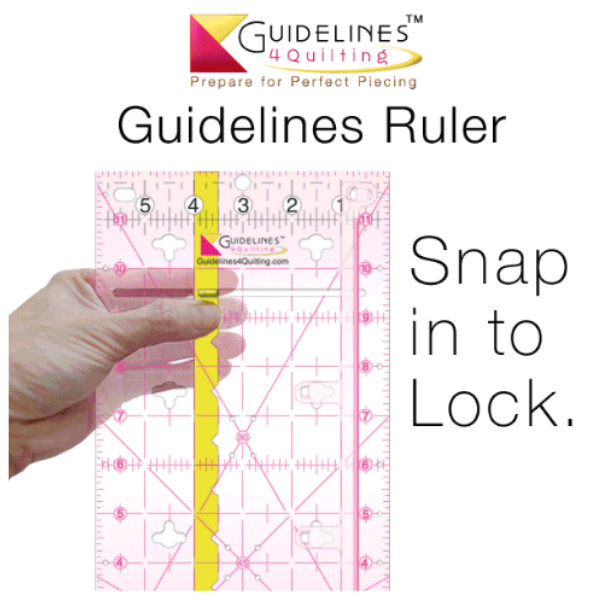 2-Guidelines-Ruler-Perfect4Pattern Set with Free Seam Guides by  Guidelines4Quilting