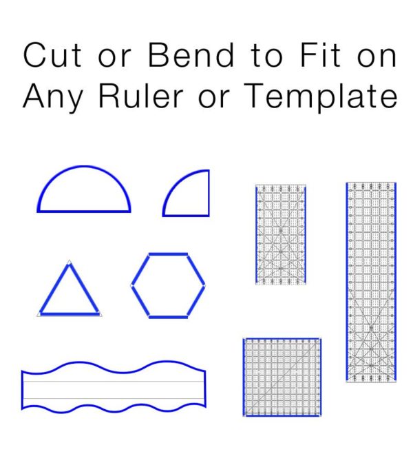 shows how the grip strip can be used on any template