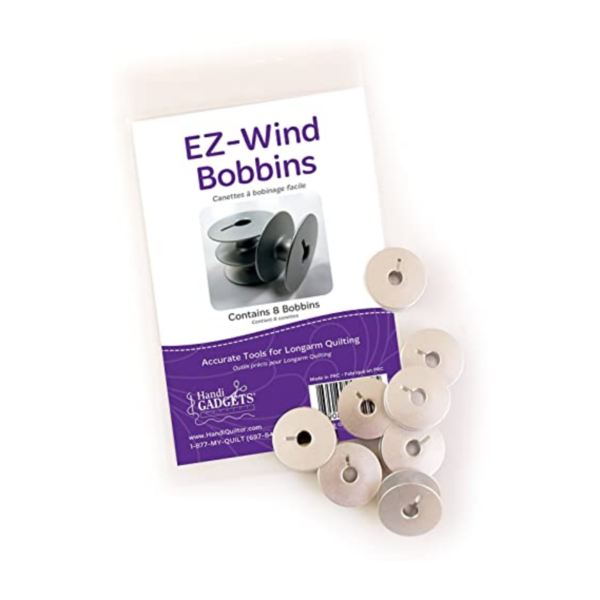 HandiQuilter QM00237-1_EZ-Wind Slotted M-Class Bobbins for Longarm Machines (Package of 8) Product Image