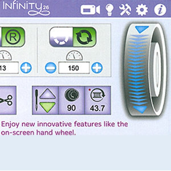 Handi Quilter Infinity 26 on-screen controls