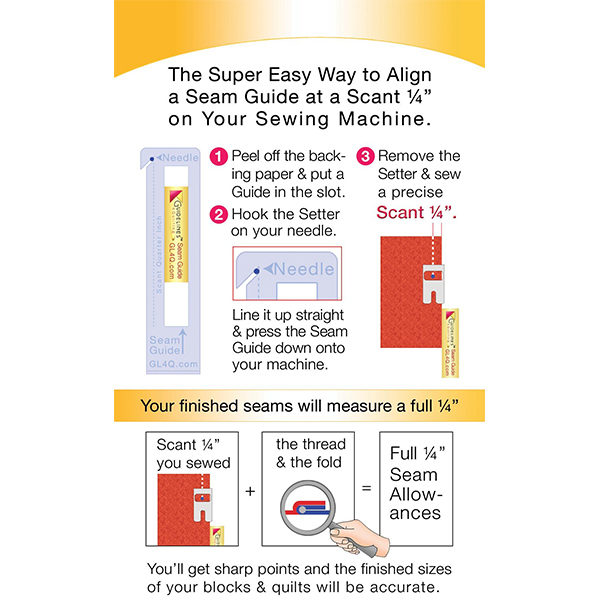 seam guide setter infographic and information about product