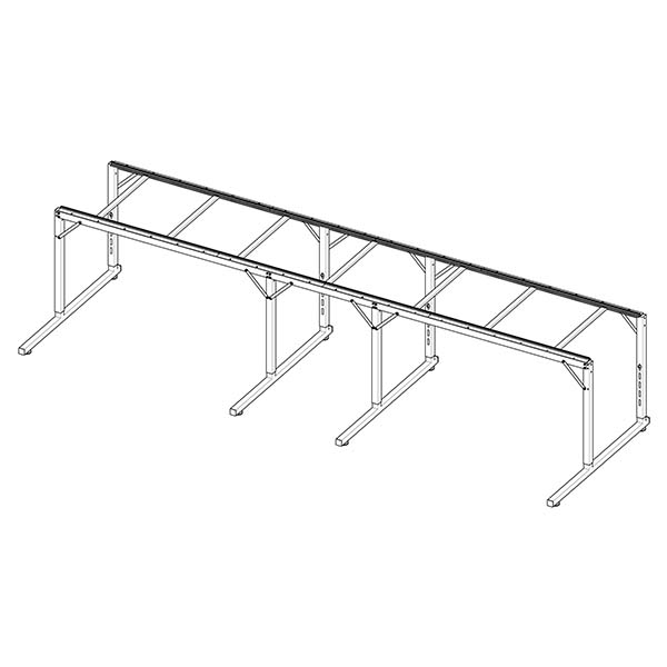 Extension table kit for loft frame