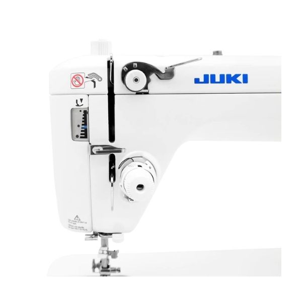 A close up view of the Juki TL-18QVP sewing and quilting machine
