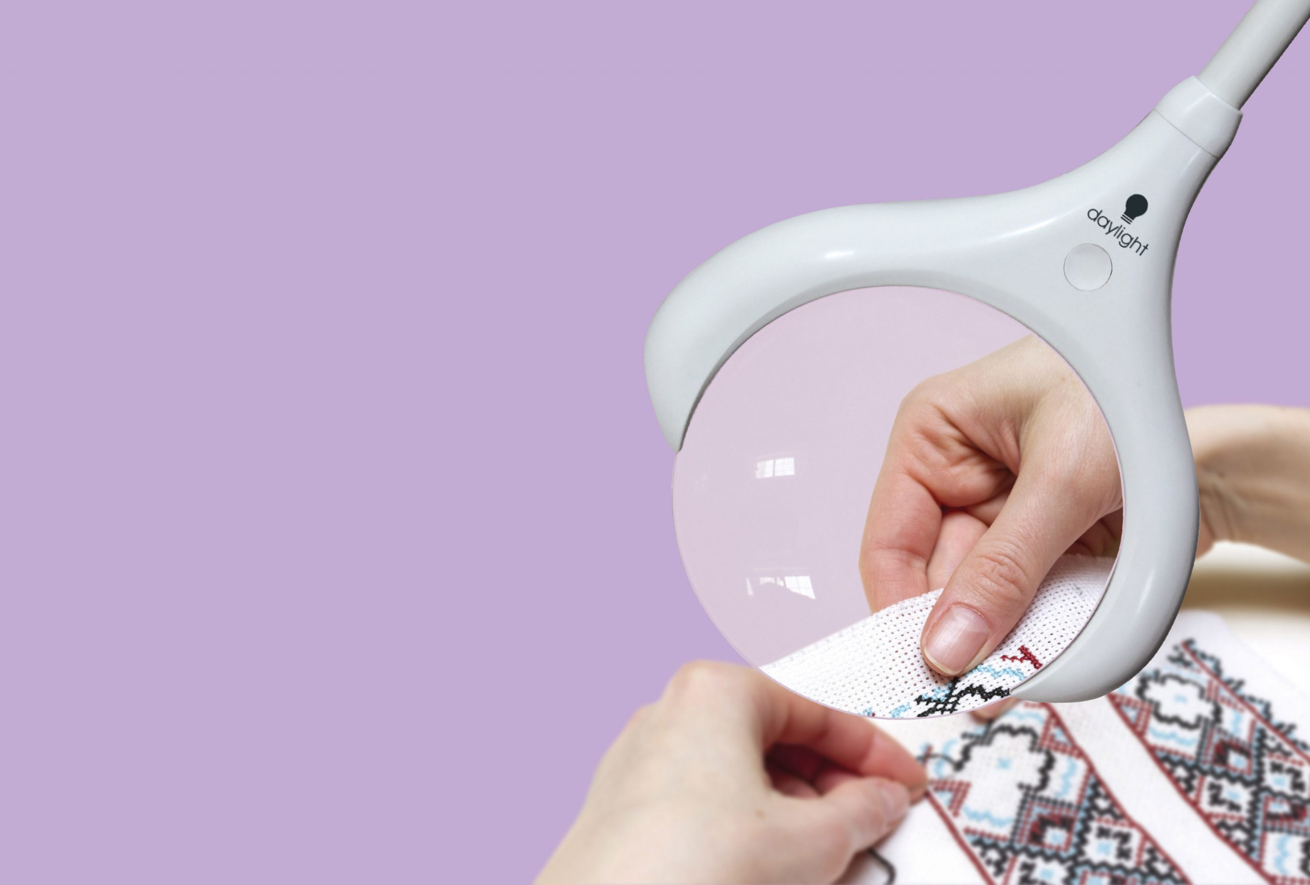 Daylight MAGnificent Floor and Table Lamp with Woman stitching