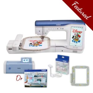 Brother Stellaire XJ1 sewing and embroidery machine with featured bundle
