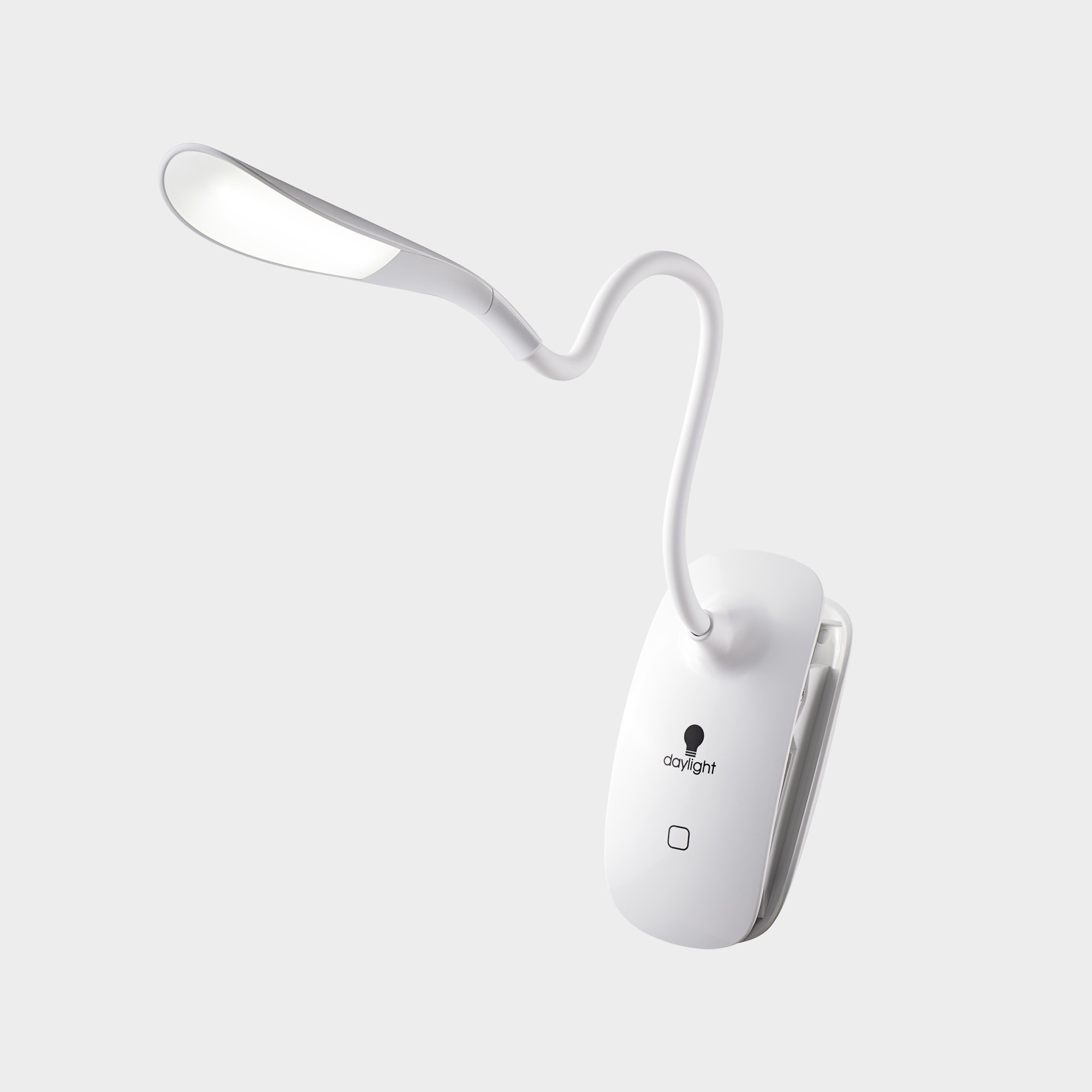 Daylight Smart Clip-on Travel Lamp with flexible neck