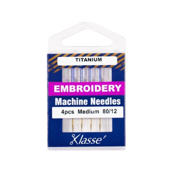 Klasse Titanium Embroidery Needles 80/12 Moore's Sewing
