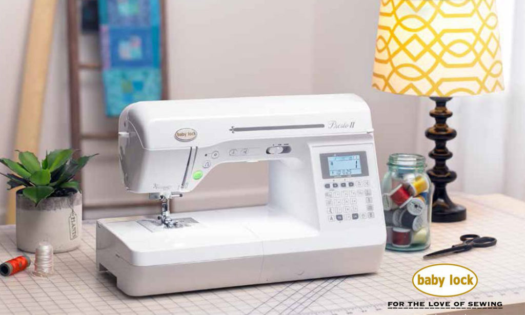 Baby Lock Presto 2 Sewing Machine Features 100 builtin stitches