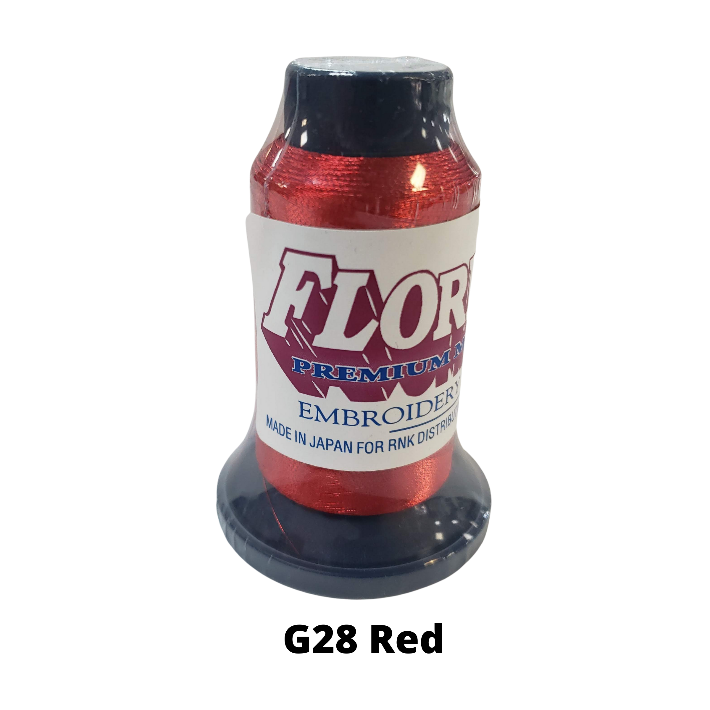 Floriani PTG28 Metallic Red Embroidery Thread Moore's Sewing