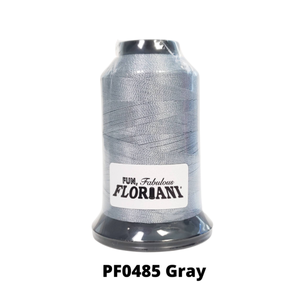 Floriani Polyester Embroidery Thread PF0485 Gray