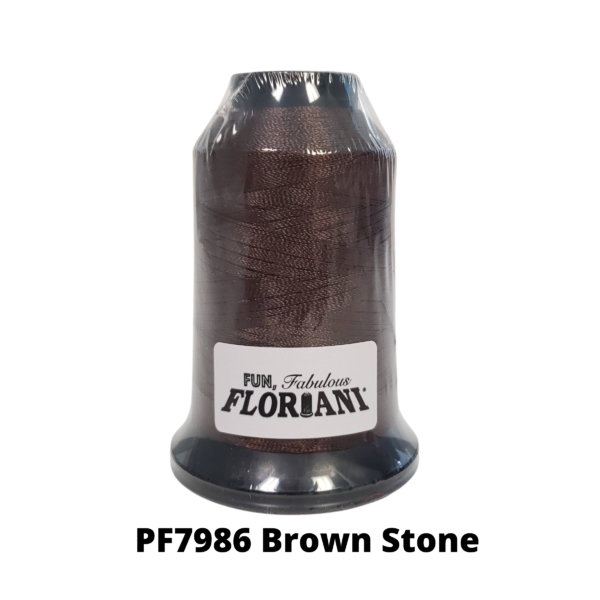 Floriani Polyester Embroidery Thread PF7986 Brown Stone