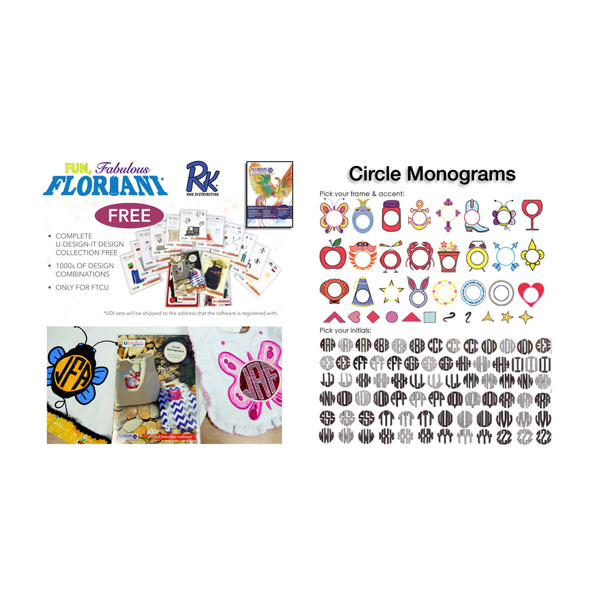 Floriani UDesignIt Circle Monogram Set