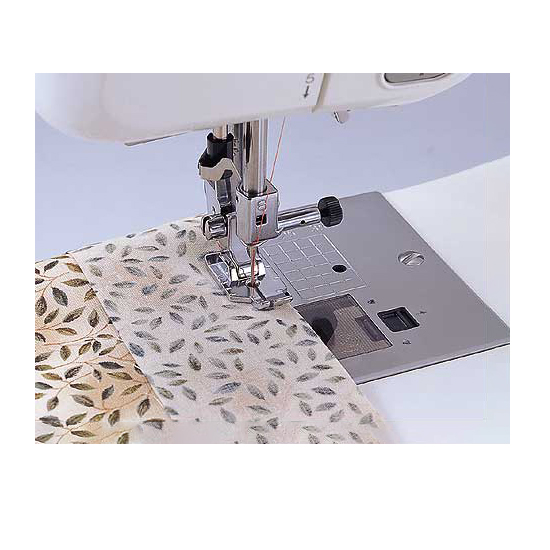 Brother SA125 1/4" Metal Piecing/Quilting Foot product in use