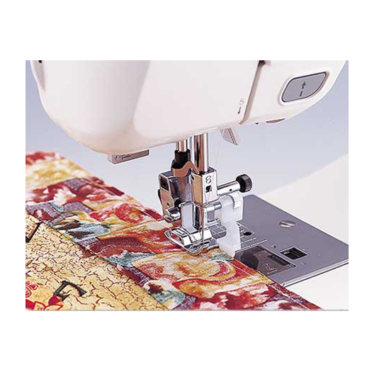 Brother SA133 blind stitch foot product in use