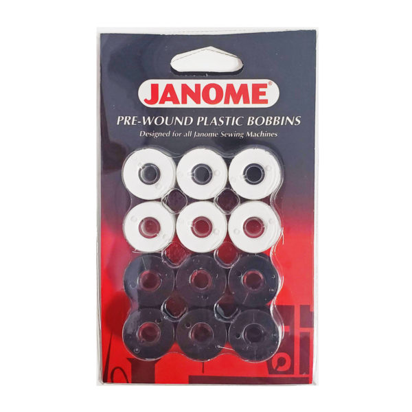 Janome Prewound Bobbins black and white - main product image