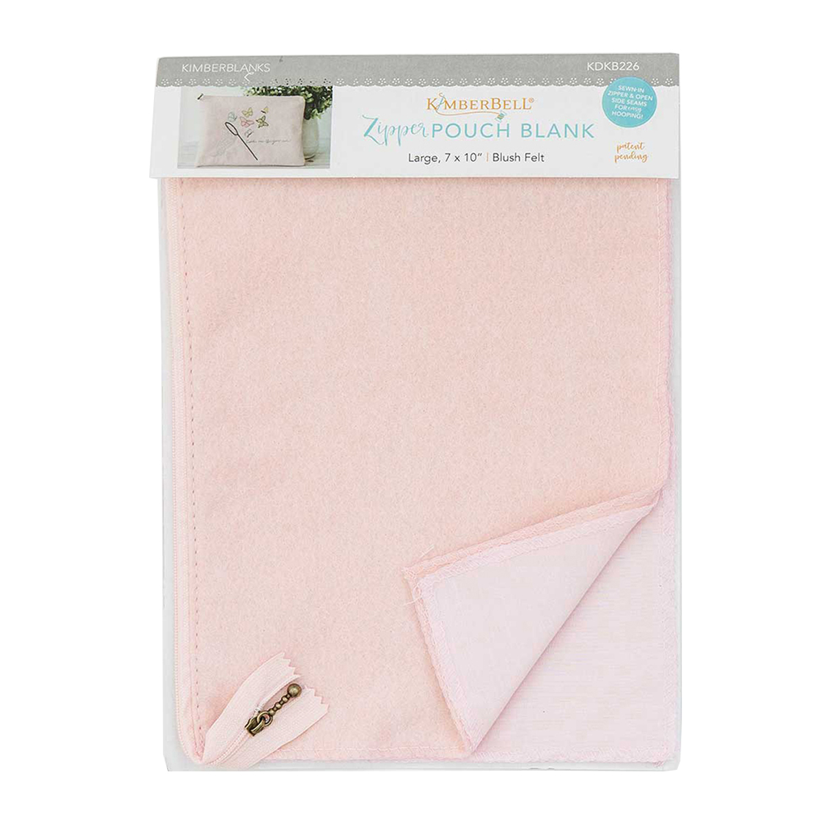 Kimberbell Blush Felt Zipper Pouch large main product image