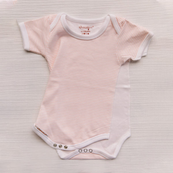 Kimberbell Baby Bodysuit Blushing Peach open side seams