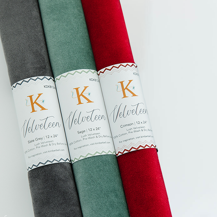 Kimberbell Velveteen rolls of fabric