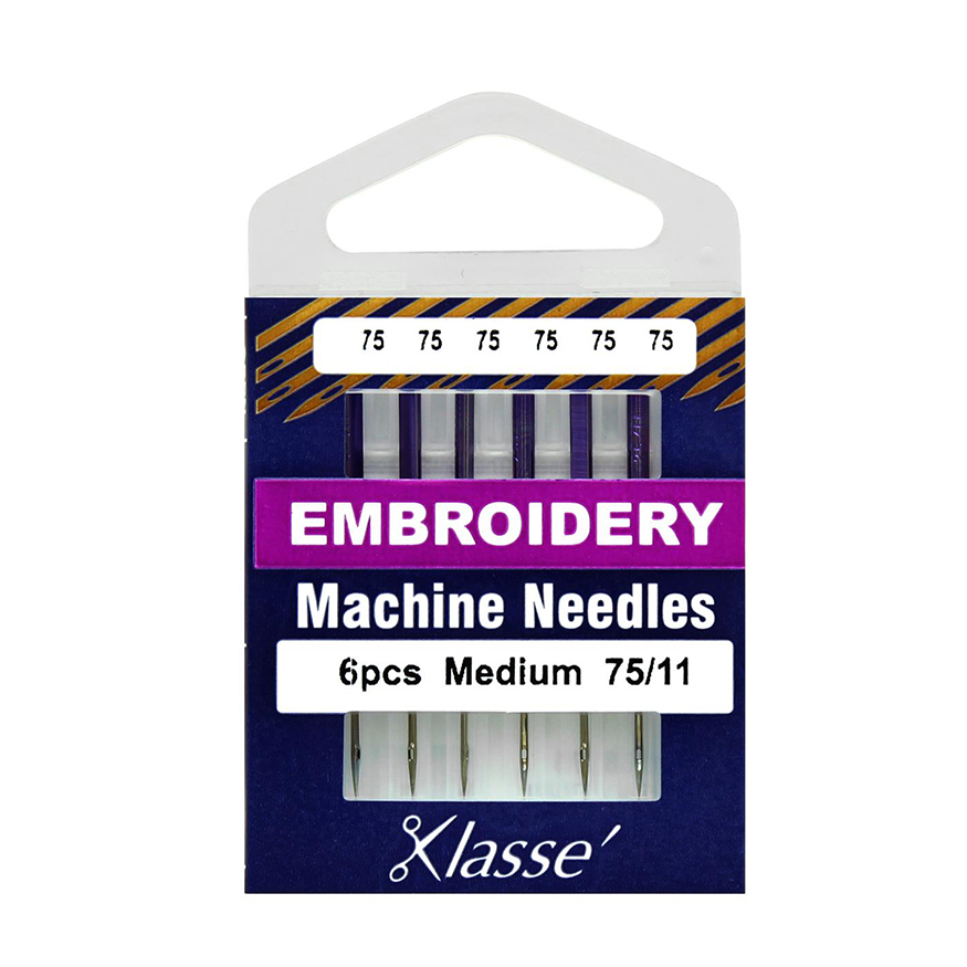 Klasse Machine Embroidery Needles - 6/pack - Multiple Sizes - Moore's Sewing