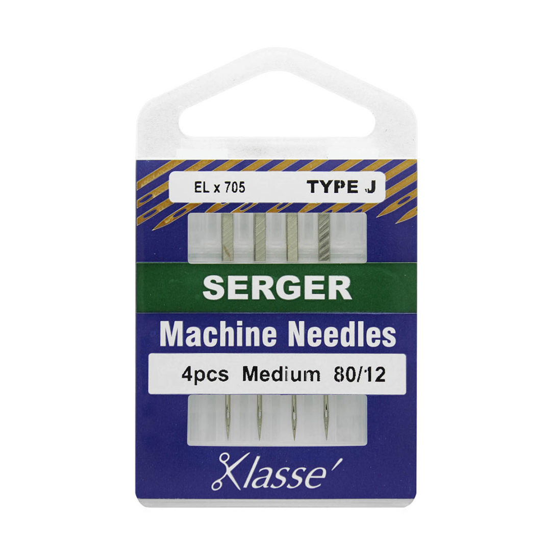 Klassé Serger Machine Needles Type J 4 pack Moore's Sewing