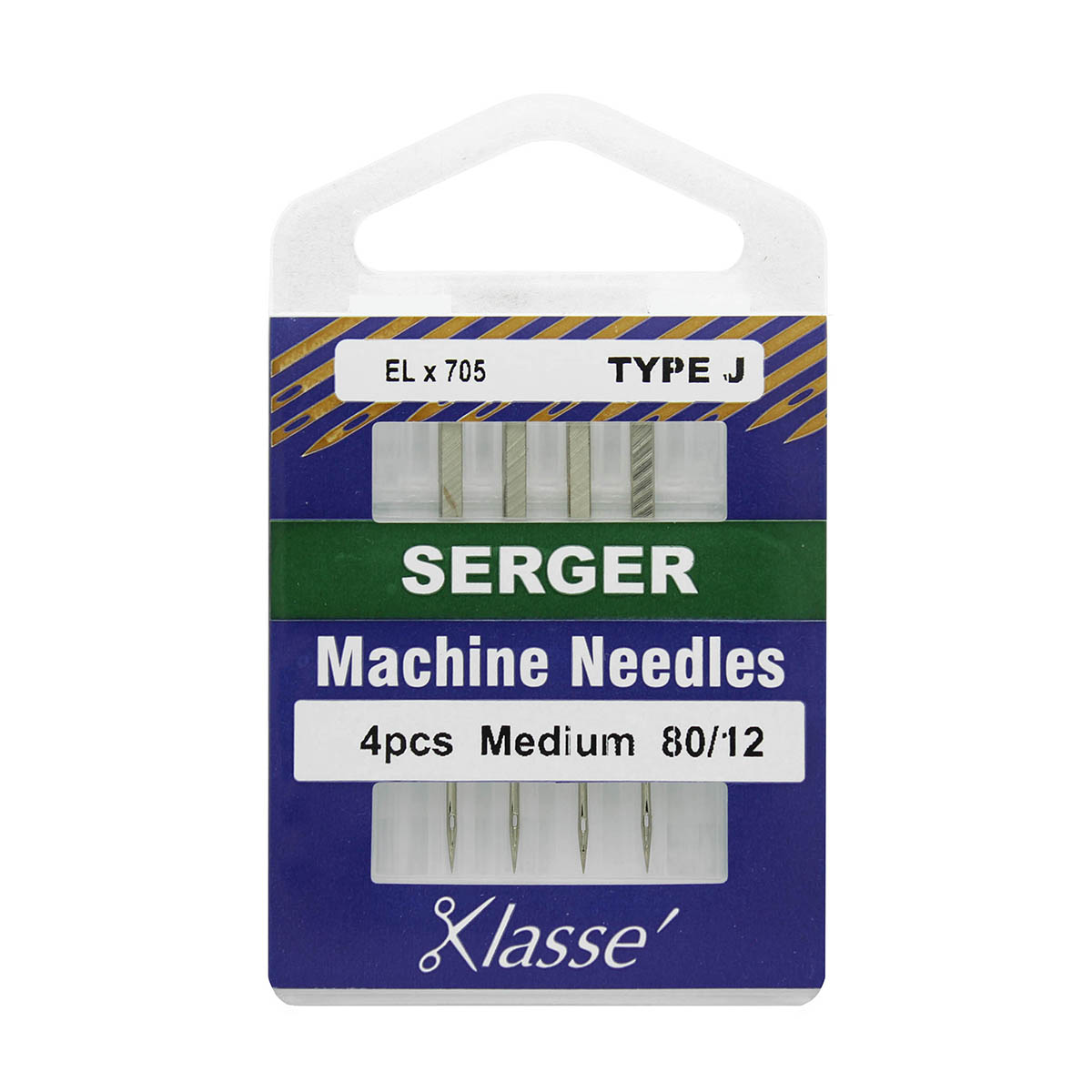 Klassé Serger Machine Needles Type J 4 pack Moore's Sewing
