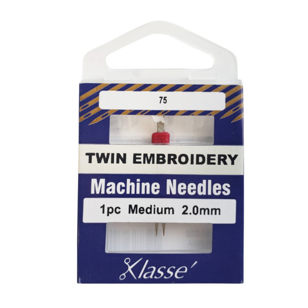 Klasse Twin Embroidery Needles 2mm size 80