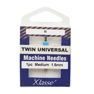 Klasse Twin Universal Needles Size 80, 1.6mm