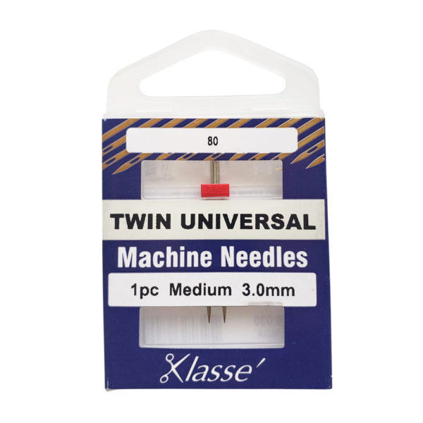 Klasse Twin Universal Needles Size 80, 3.0mm