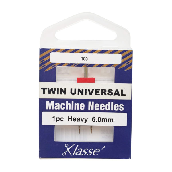 Klasse Twin Universal Needles Size 80, 6.0mm