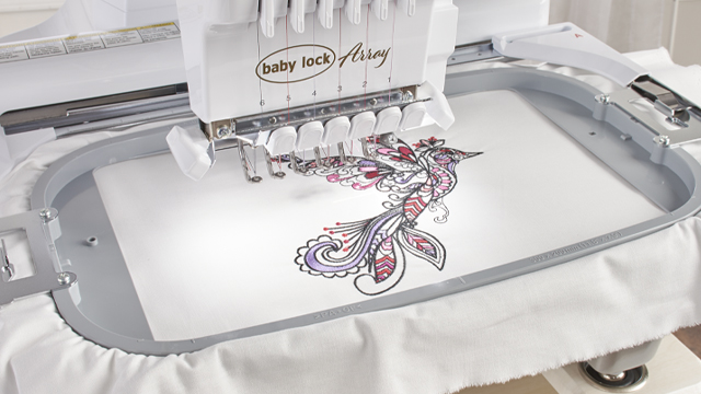 Baby lock array 6 needle embroidery machine 6 efficient needles