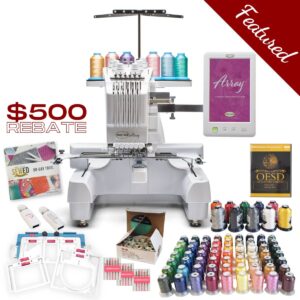 Baby Lock Array 6-neeedle embroidery machine with featured bundle