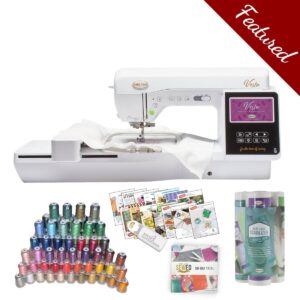 Baby Lock Vesta sewing and embroidery machine main product image with featured bundle