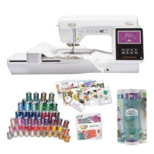 Baby Lock Vesta sewing and embroidery machine main product image with featured bundle