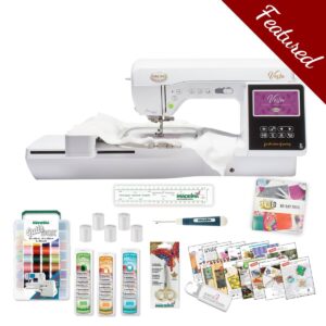 Baby Lock Vesta sewing and embroidery machine main product image with featured bundle