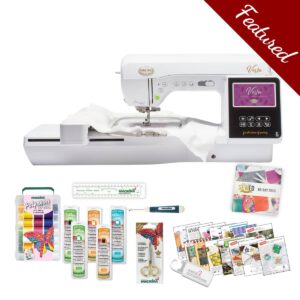 Baby Lock Vesta sewing and embroidery machine main product image with featured bundle
