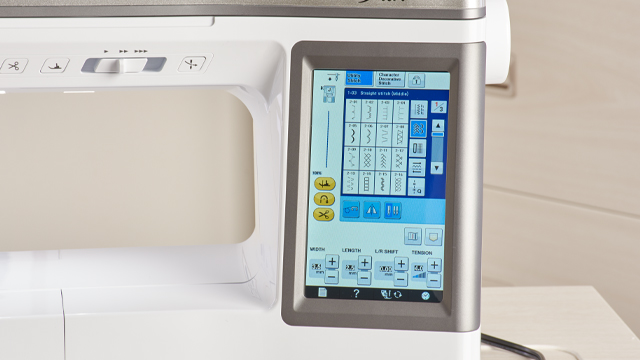 Convenient touch screen to make sewing easy with Baby Lock Ballad
